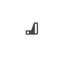 Side view of L-nut for prostraps attachement
