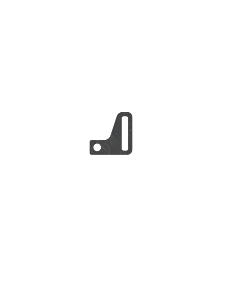 Side view of L-nut for prostraps attachement
