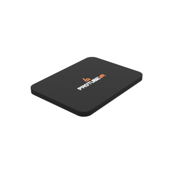 Side view of the water-washable adherent ProTas pad with ProTubeVR logo