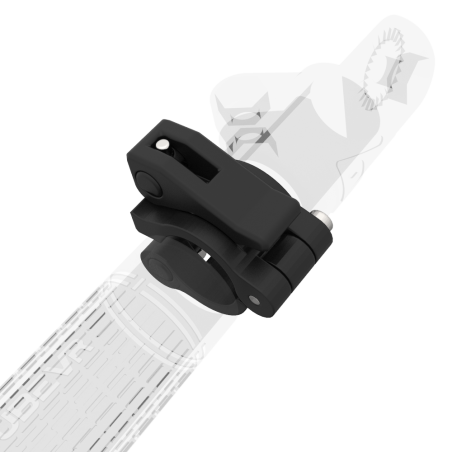 right view of a SWINGiT golf security clamp with transparent handle