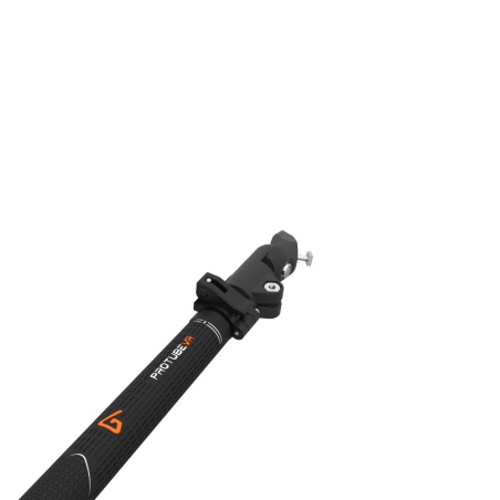 zoom on a SWINGiT golf club handle covered in black foam with ProTubeVR logo