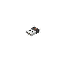 Left view of an USB dongle for Bluetooth with ProTubeVR orange logo on it