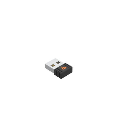 Right view of an USB dongle for Bluetooth with ProTubeVR orange logo on it