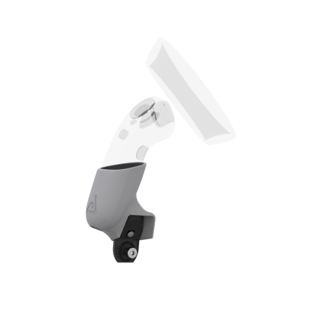 Right view of Left hand Grey PLA cups Controller mount spare parts for HP Reverb G2 with Fastened Attachment