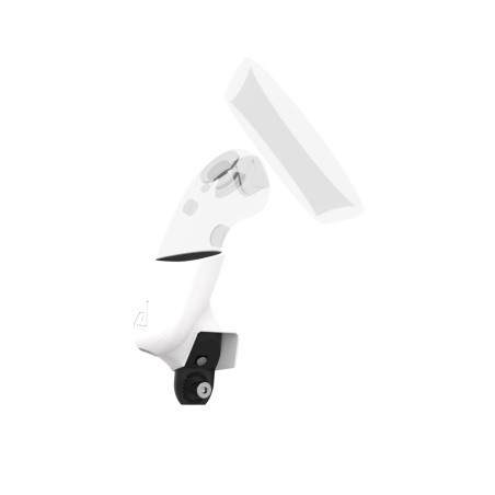 Right view of Left hand White PLA cups Controller mount spare parts for HP Reverb G2 with Fastened Attachment