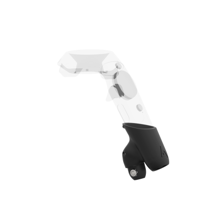 Left view of Left hand Black cups Controller mount spare parts for HTC Vive with Fastened Attachment