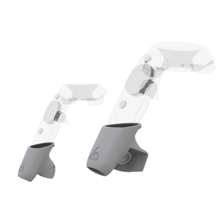 Right view of Pair of Grey PLA cups Controller mount spare parts for HTC Vive with Detachable Attachment