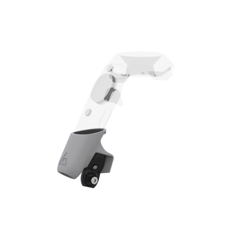 Right view of Left hand Grey PLA cups Controller mount spare parts for HTC Vive with Fastened Attachment