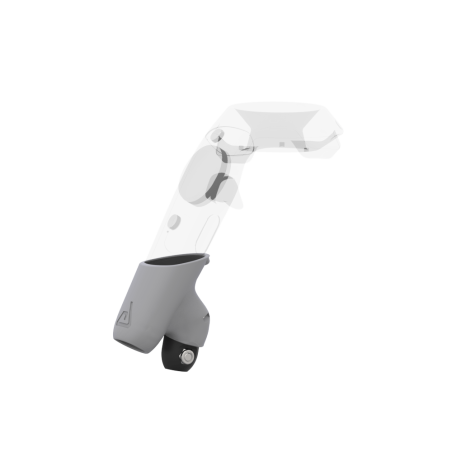 Right view of Right hand Grey PLA cups Controller mount spare parts for HTC Vive with Fastened Attachment