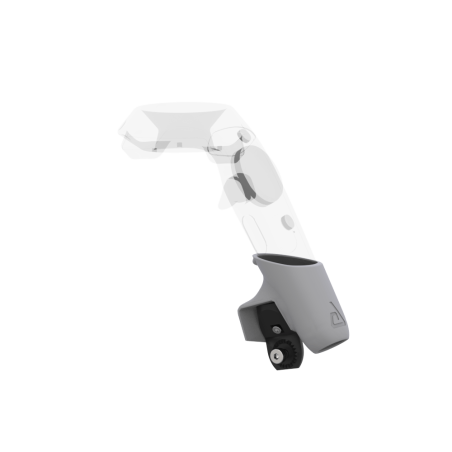 Left view of Right hand Grey PLA cups Controller mount spare parts for HTC Vive with Fastened Attachment