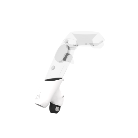 Right view of Right hand White PLA cups Controller mount spare parts for HTC Vive with Fastened Attachment