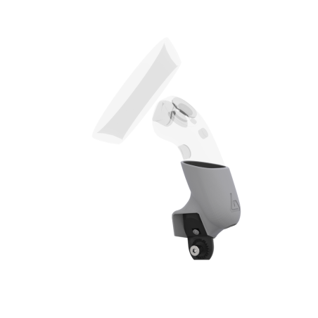 Left view of Right hand Grey PLA cups Controller mount spare parts for Samsung Odyssey with Fastened Attachment