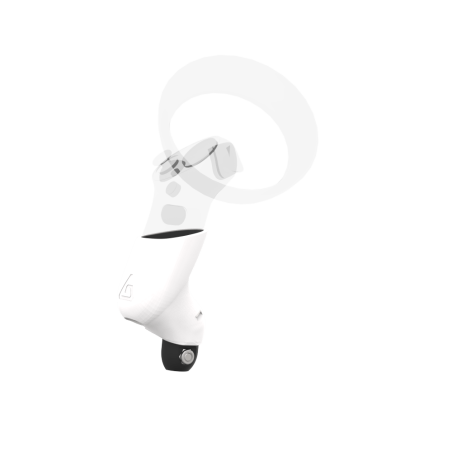 Right view of Right hand White PLA cups Controller mount spare parts for Samsung Odyssey with Fastened Attachment