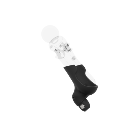 Left view of Left hand Black cups Controller mount spare parts for PSVR 1 with Fastened Attachment