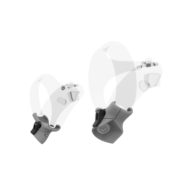 Right view of Pair of Grey PLA cups Controller mount spare parts for PSVR 2 with Detachable Attachment