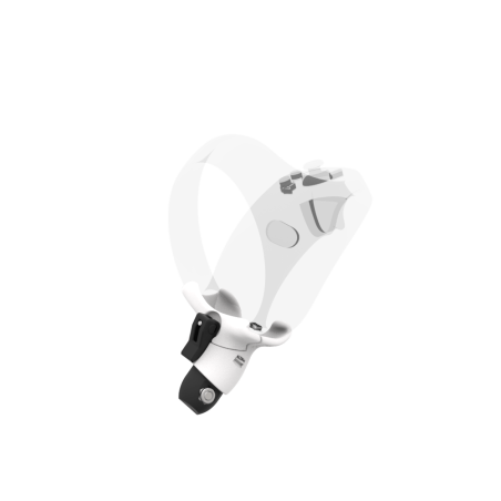 Right view of Right hand White PLA cups Controller mount spare parts for PSVR 2 with Fastened Attachment
