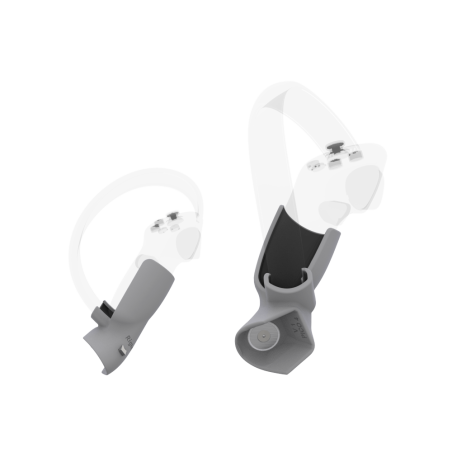 Right view of Pair of Grey PLA cups Controller mount spare parts for Pico 4 with Detachable Attachment