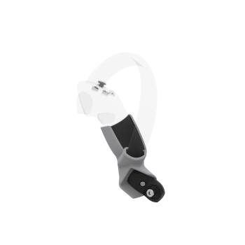Left view of Right hand Grey PLA cups Controller mount spare parts for Pico 4 with Fastened Attachment