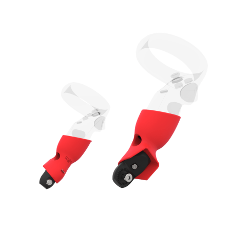 Right view of Pair of Red PLA cups Controller mount spare parts for Pico Neo 3 with Fastened Attachment