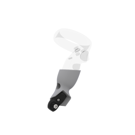 Right view of Left hand Grey PLA cups Controller mount spare parts for Meta Quest 1 with Fastened Attachment