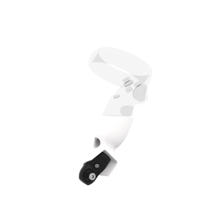 Right view of Left hand White PLA cups Controller mount spare parts for Meta Quest 1 with Fastened Attachment