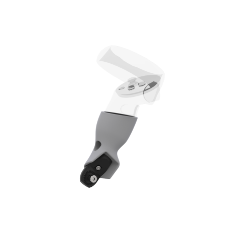 Right view of Left hand Grey PLA cups Controller mount spare parts for Meta Quest 2 with Fastened Attachment