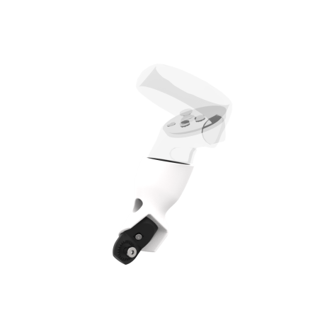 Right view of Left hand White PLA cups Controller mount spare parts for Meta Quest 2 with Fastened Attachment