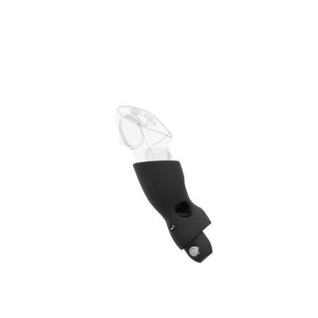 Left view of Left hand Black cups Controller mount spare parts for Meta Quest 3 with Fastened Attachment