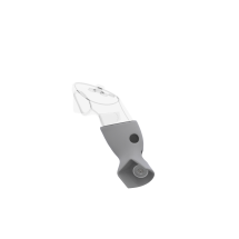 Left view of Right hand Grey PLA cups Controller mount spare parts for Meta Quest 3 with Detachable Attachment