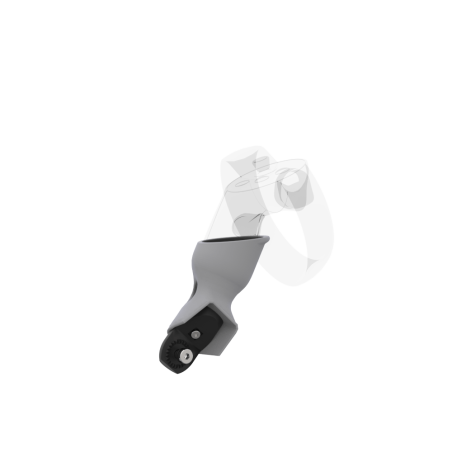Right view of Left hand Grey PLA cups Controller mount spare parts for Oculus Rift CV1 with Fastened Attachment