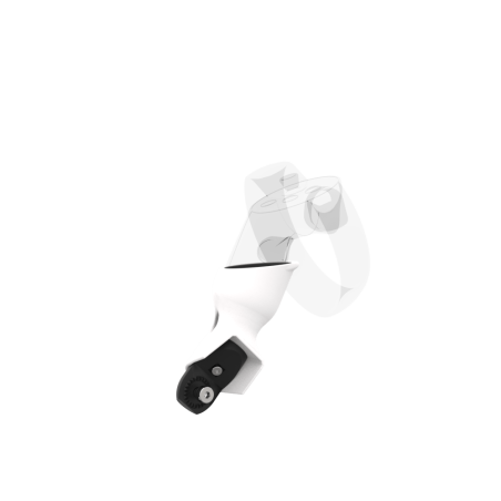 Right view of Left hand White PLA cups Controller mount spare parts for Oculus Rift CV1 with Fastened Attachment