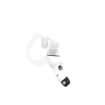 Left view of Left hand White PLA cups Controller mount spare parts for Oculus Rift CV1 with Fastened Attachment