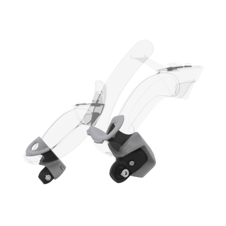 Right view of Pair of Grey PLA cups Controller mount spare parts for Valve Index with Fastened Attachment