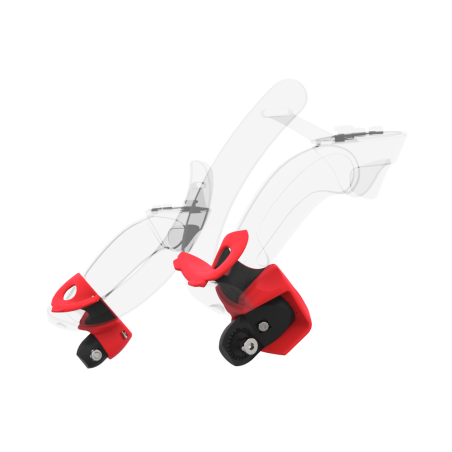 Right view of Pair of Red PLA cups Controller mount spare parts for Valve Index with Fastened Attachment