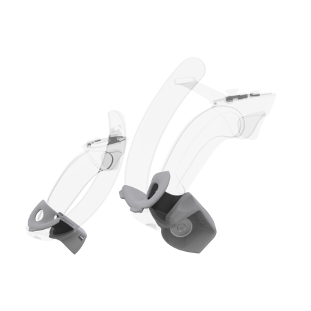 Right view of Pair of Grey PLA cups Controller mount spare parts for Valve Index with Detachable Attachment