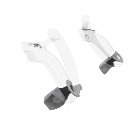 Left view of Pair of Grey PLA cups Controller mount spare parts for Valve Index with Detachable Attachment