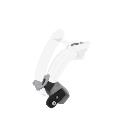 Right view of Left hand Grey PLA cups Controller mount spare parts for Valve Index with Fastened Attachment