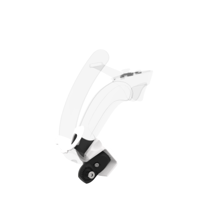 Right view of Left hand White PLA cups Controller mount spare parts for Valve Index with Fastened Attachment