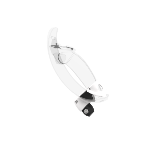 Left view of Left hand White PLA cups Controller mount spare parts for Valve Index with Fastened Attachment
