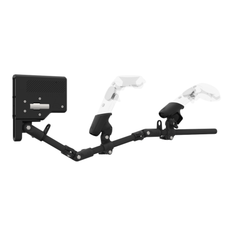 Right view of ForceTube with Haptic Explorer stock for HTC Vive with Black Carbon Armature and Carbon Fiber cups