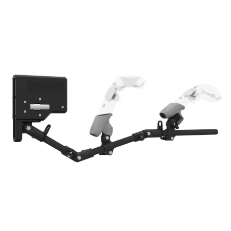 Right view of ForceTube with Haptic Explorer stock for HTC Vive with Black Carbon Armature and Grey PLA cups