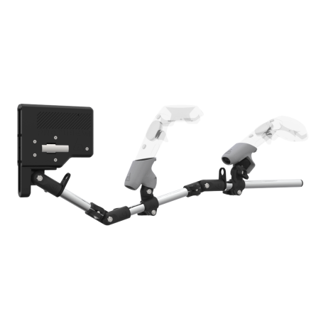 Right view of ForceTube with Haptic Explorer stock for HTC Vive with Chrome Armature and Grey PLA cups