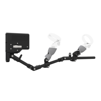 Right view of ForceTube with Haptic Explorer stock for Meta Quest 1with Black Carbon Armature and Grey PLA cups