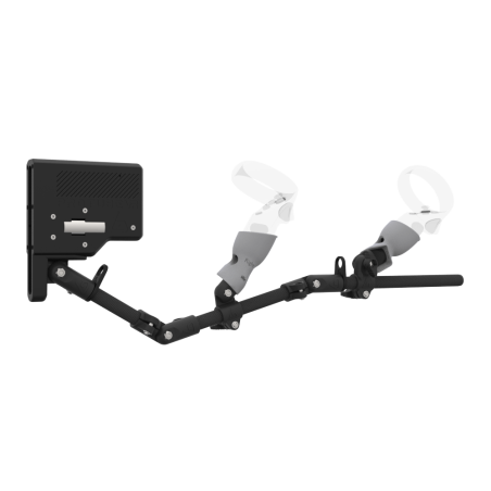 Right view of ForceTube with Haptic Explorer stock for Meta Quest 1with Black Carbon Armature and Grey PLA cups