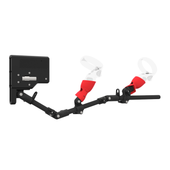 Right view of ForceTube with Haptic Explorer stock for Meta Quest 1with Black Carbon Armature and Red PLA cups
