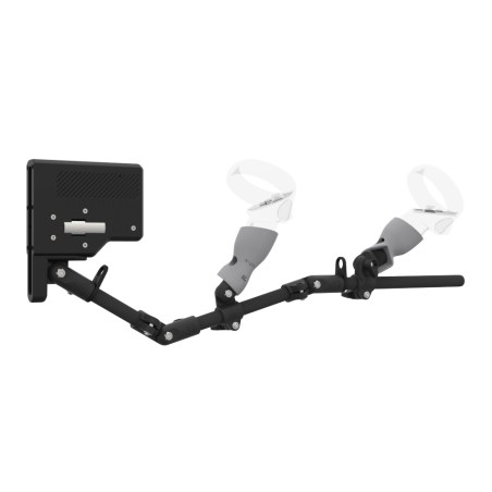 Right view of ForceTube with Haptic Explorer stock for Meta Quest 2 with Black Carbon Armature and Grey PLA cups