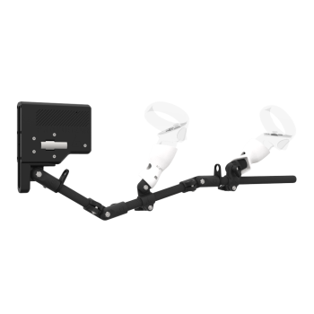 Right view of ForceTube with Haptic Explorer stock for Meta Quest 2 with Black Carbon Armature and White PLA cups