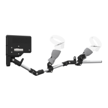 Right view of ForceTube with Haptic Explorer stock for Meta Quest 2 with Chrome Armature and Grey PLA cups