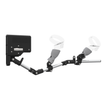 Right view of ForceTube with Haptic Explorer stock for Meta Quest 2 with Chrome Armature and Grey PLA cups