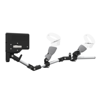 Right view of ForceTube with Haptic Explorer stock for Meta Quest 2 with Chrome Armature and Grey PLA cups